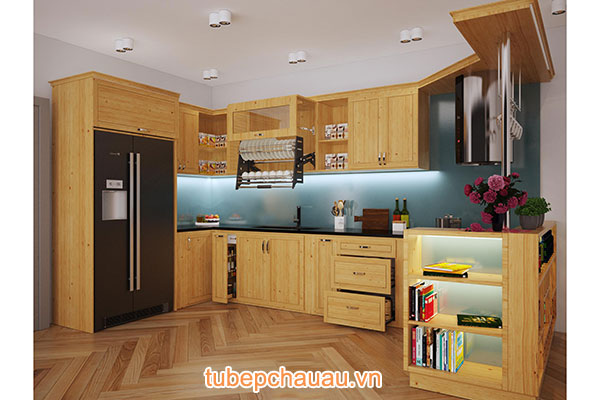 Tủ bếp gỗ lát CAGL04